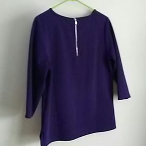 Chico's 3/4 Sleeve Zip Back Top